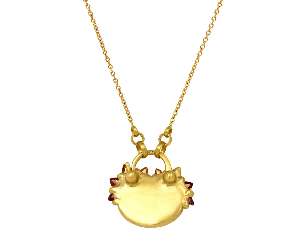 Pink Cetonia Tourmaline Padlock Necklace