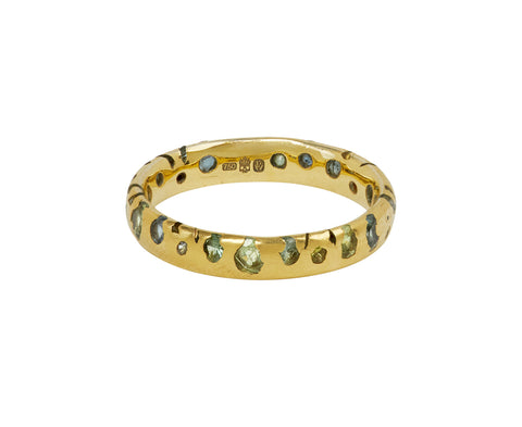 Polly Wales Green Sapphire Confetti Ring