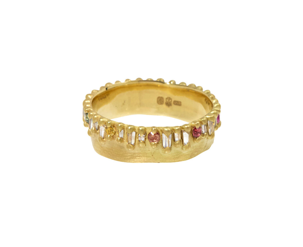 Rainbow Skyline Wide Pinched Ring