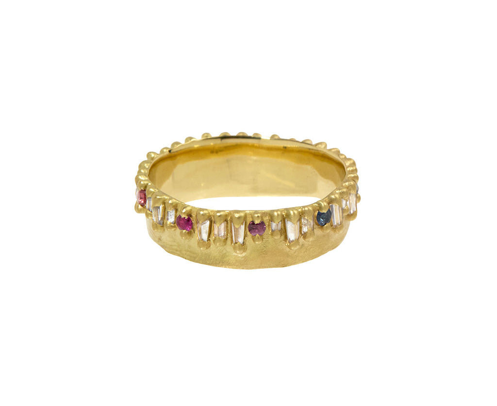 Rainbow Skyline Wide Pinched Ring