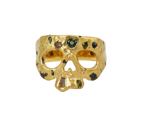 Cypress Confetti Extra Small Skull Pinky Ring - TWISTonline
