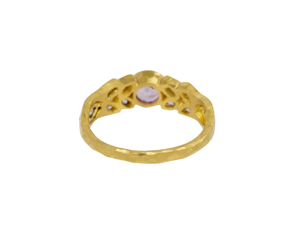 Cathy Waterman Pink Sapphire and Diamond Small Garland Ring