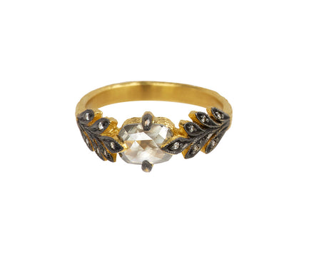 Cathy Waterman Silver Diamond Leafside Ring