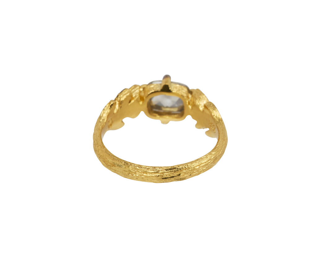 Cathy Waterman Silver Diamond Leafside Ring - Back View