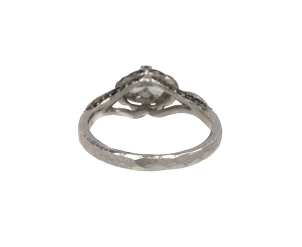 Cathy Waterman Platinum Rose Cut Diamond Petal Side Ring