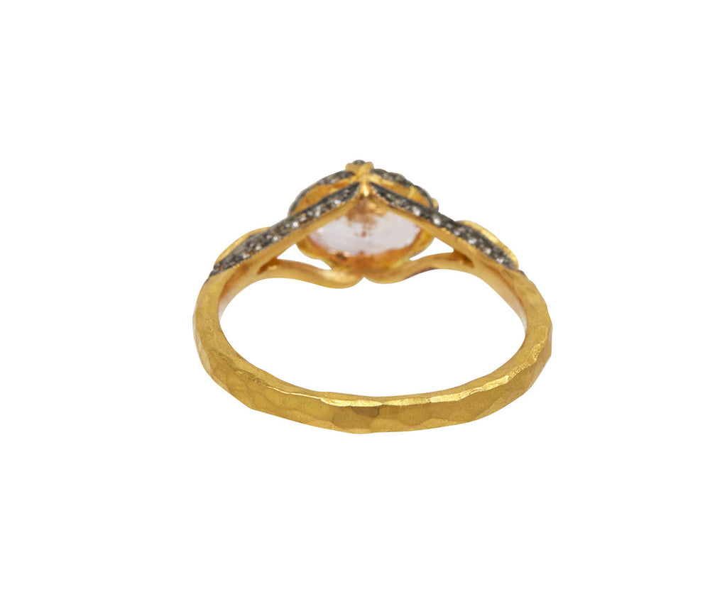 Pale Pink Sapphire Petal Side Ring