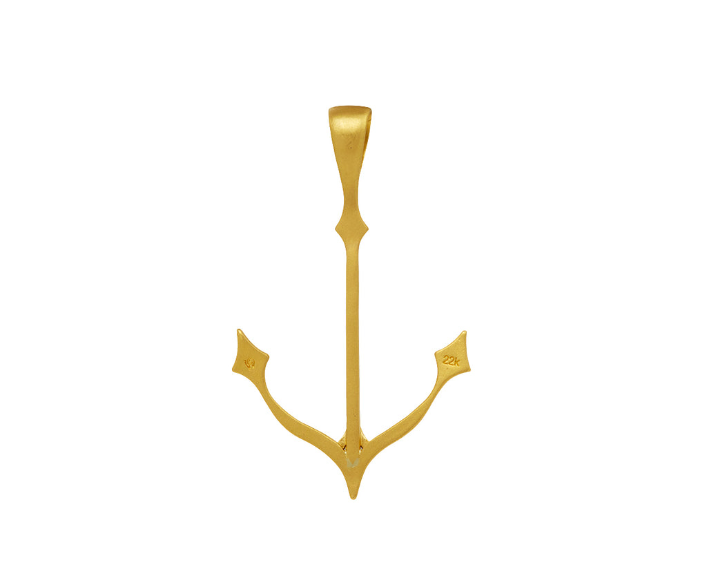 Gold Anchor Charm Pendant ONLY