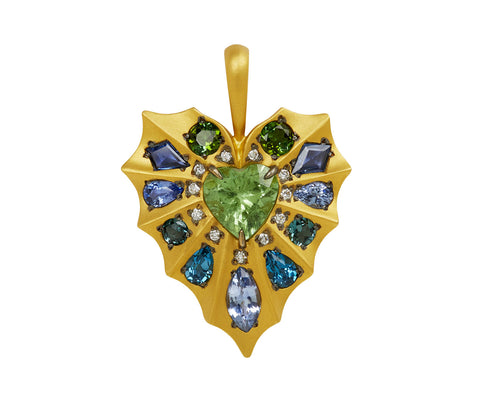 Tourmaline Carcassonne Heart Charm ONLY
