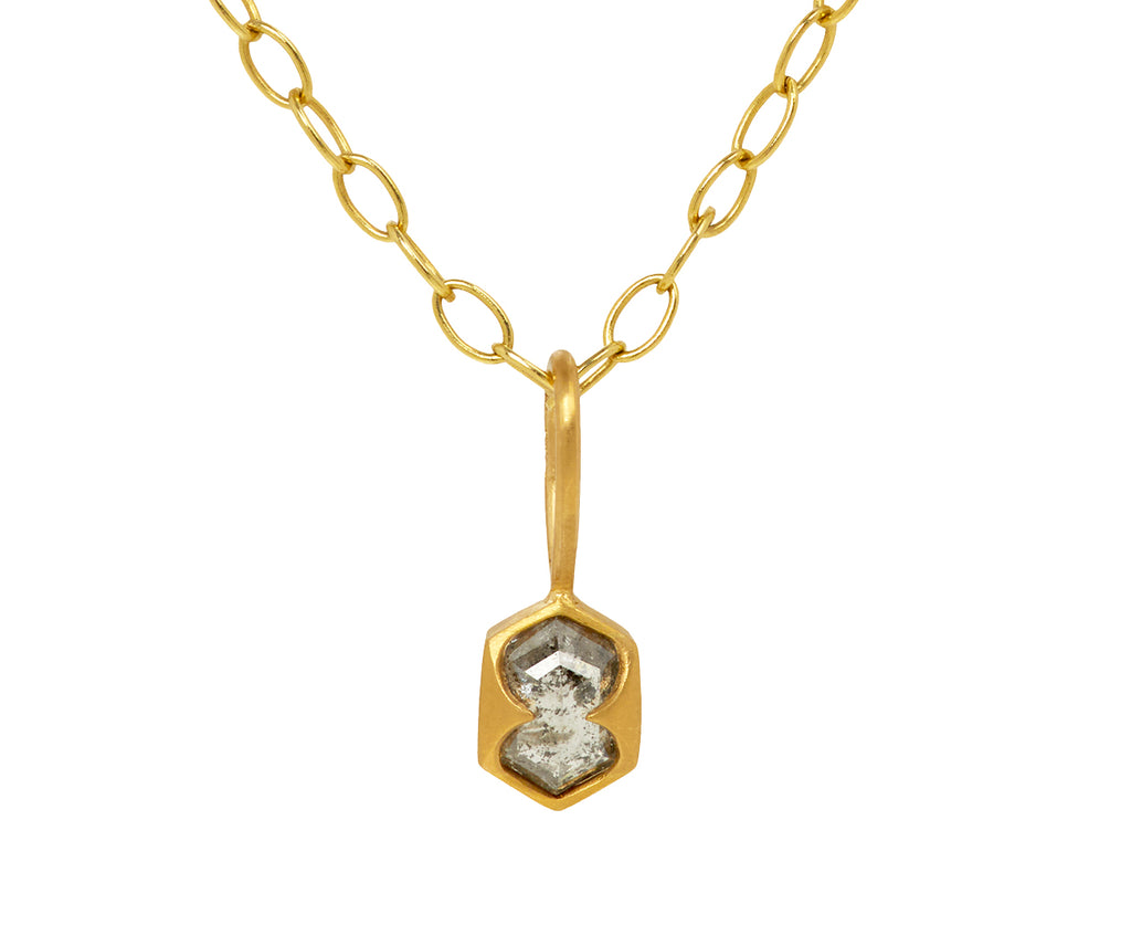 Rustic Diamond Shield Charm Pendant ONLY