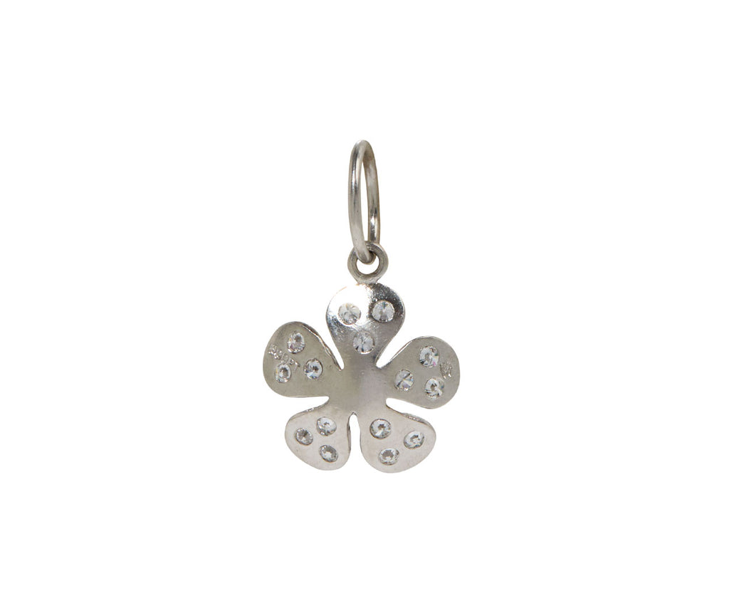 Diamond and Emerald Violet Charm Pendant ONLY