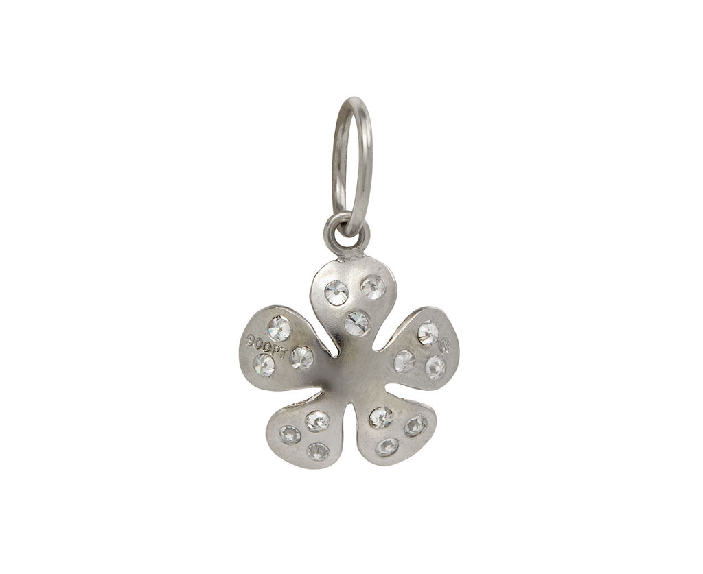 Diamond and Blue Sapphire Violet Charm Pendant ONLY