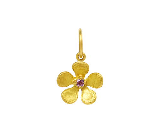 Pink Sapphire Violet Charm Pendant ONLY
