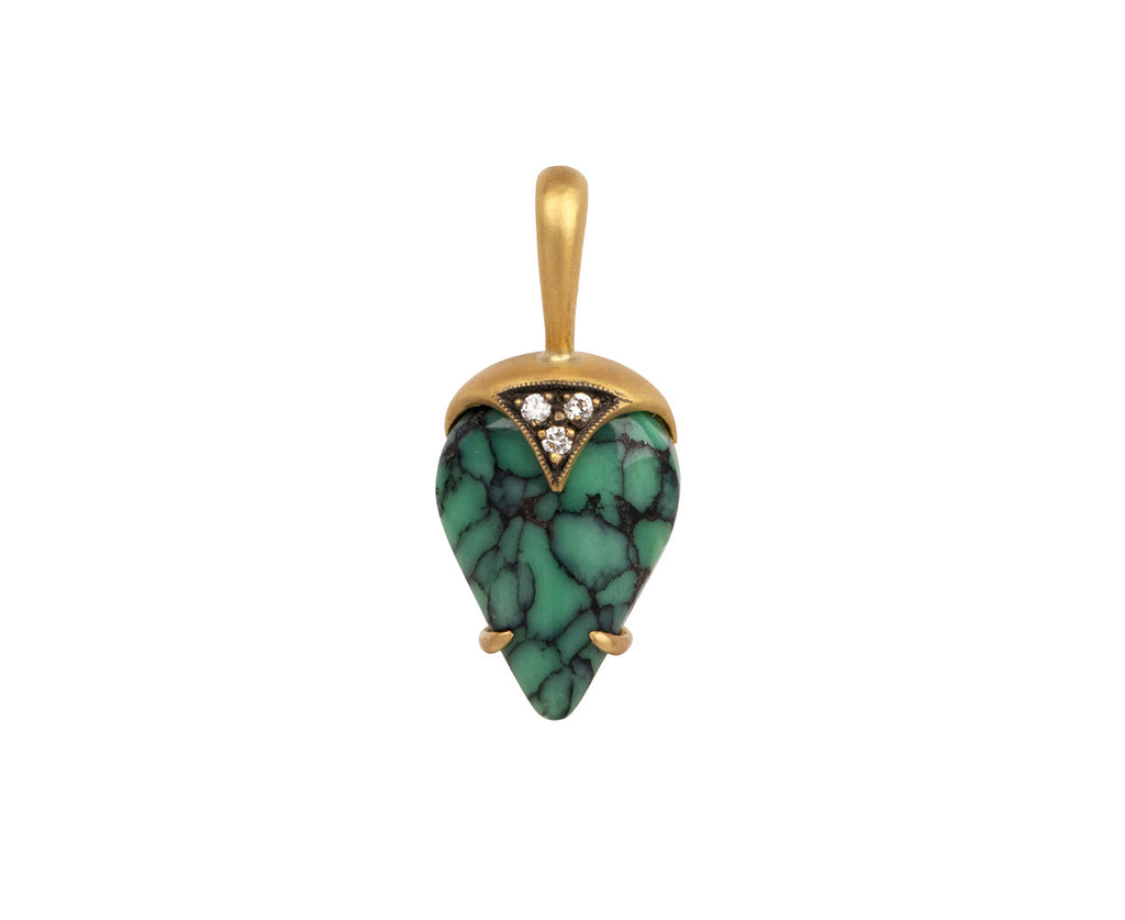 Variscite Arrow Prong Charm Pendant ONLY