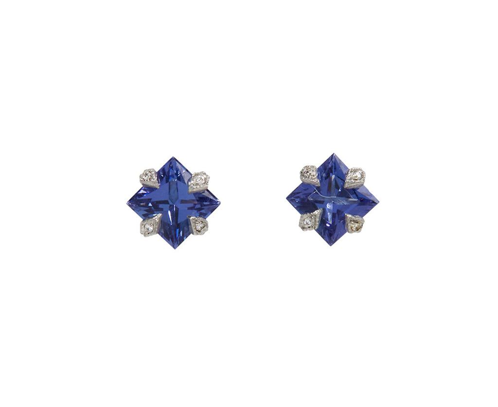 Tanzanite Square Thorn Post Earrings - TWISTonline