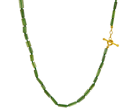 Green Tourmaline Beaded Necklace
