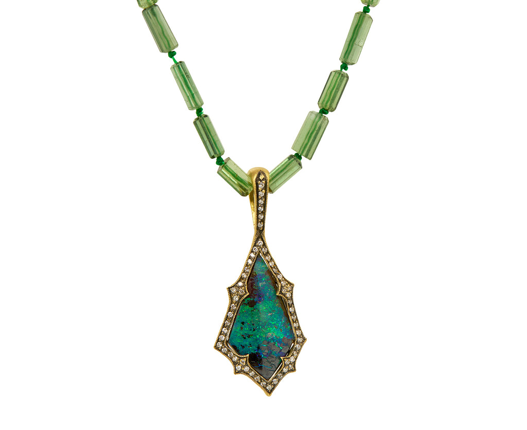 Green Tourmaline Beaded Necklace