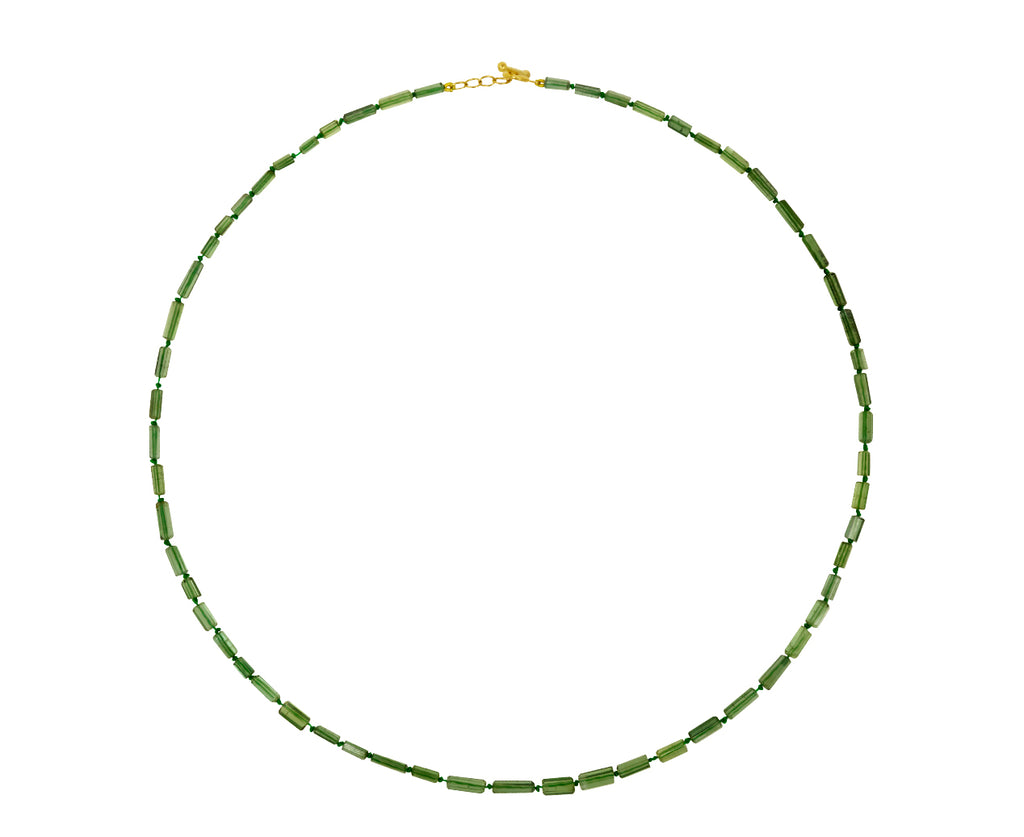 Green Tourmaline Beaded Necklace