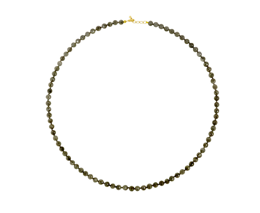 Gray Quartz Beaded Necklace