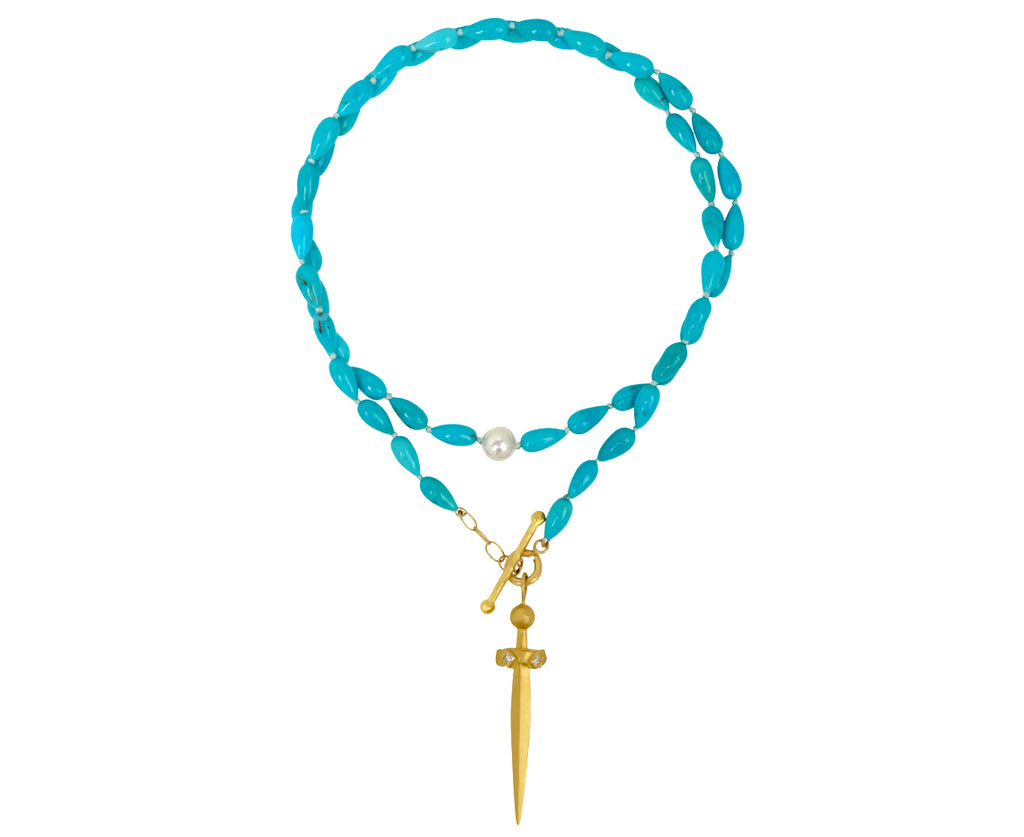 Turquoise Sword Necklace