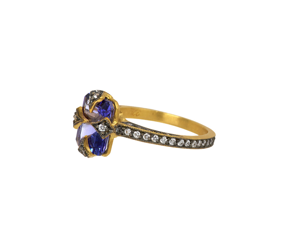Tanzanite Blackened Thorn Ring