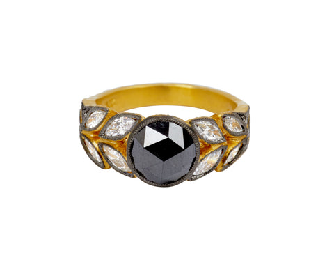 Black Diamond Garland Ring