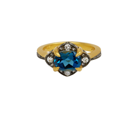 Indicolite Tourmaline Aphrodite Ring