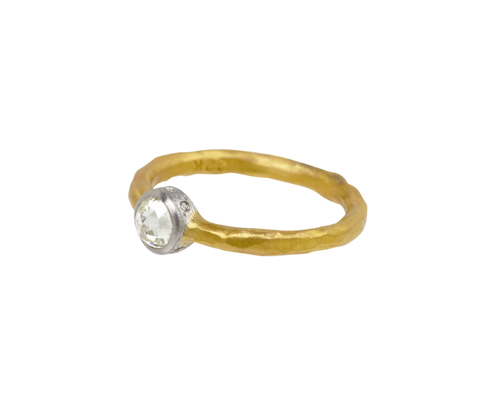Round Rose Cut Diamond Branch Ring
