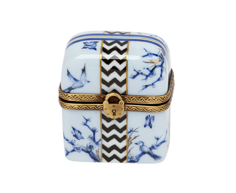 Geometric Royal Blue Ring Box