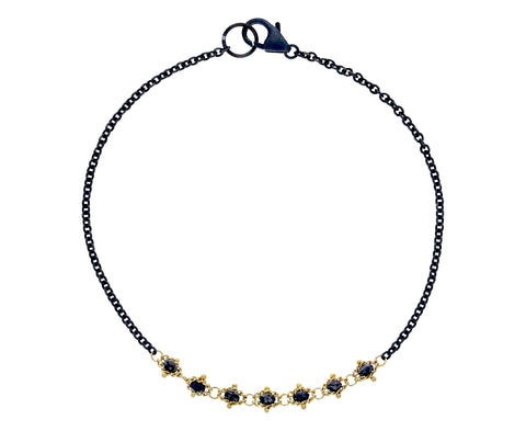 Black Diamond Textile Station Necklace - TWISTonline