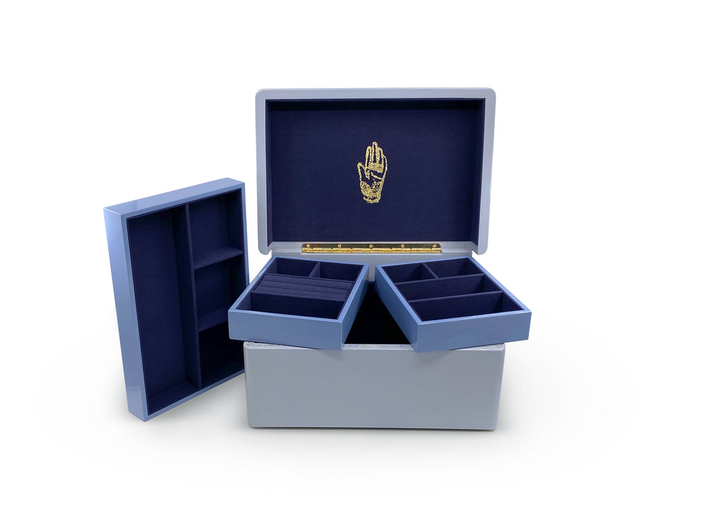 Evening Blue Trunk Jewelry Box