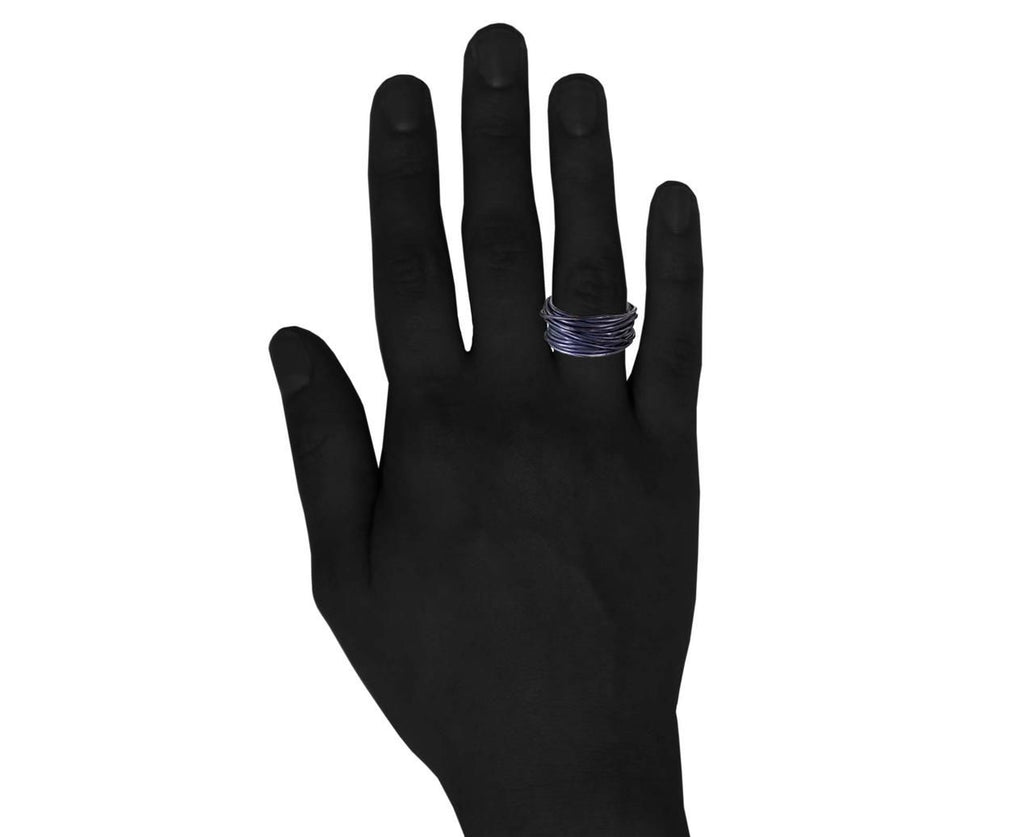 Oxidized Silver Spaghetti Ring - TWISTonline