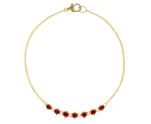 Ruby Textile Station Bracelet