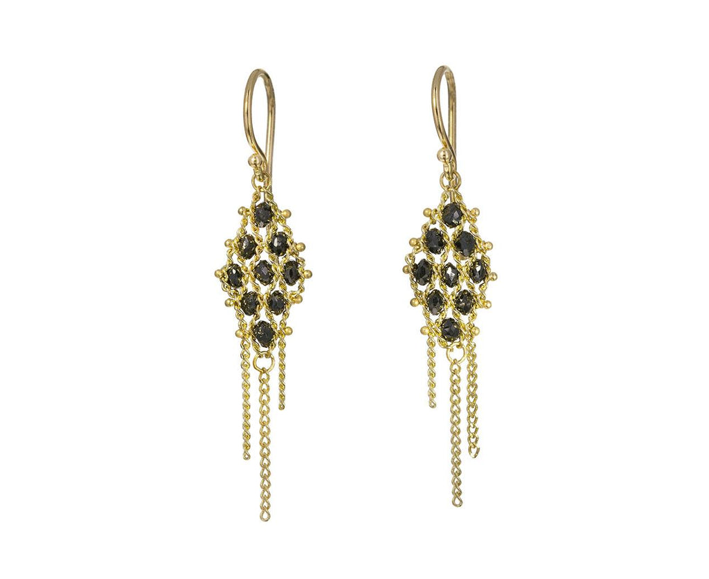 Black Diamond Textile Earrings - TWISTonline