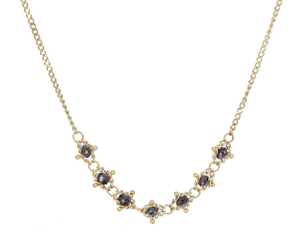 Black Diamond Textile Station Necklace - TWISTonline