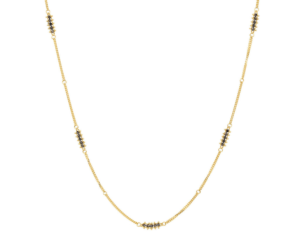 Black Diamond Textile Station Necklace - TWISTonline