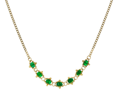 Emerald Center Station Textile Necklace - TWISTonline