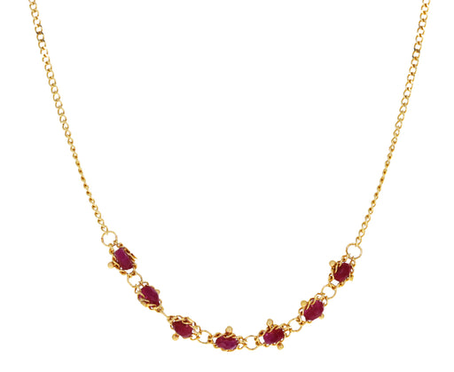 Ruby Textile Necklace