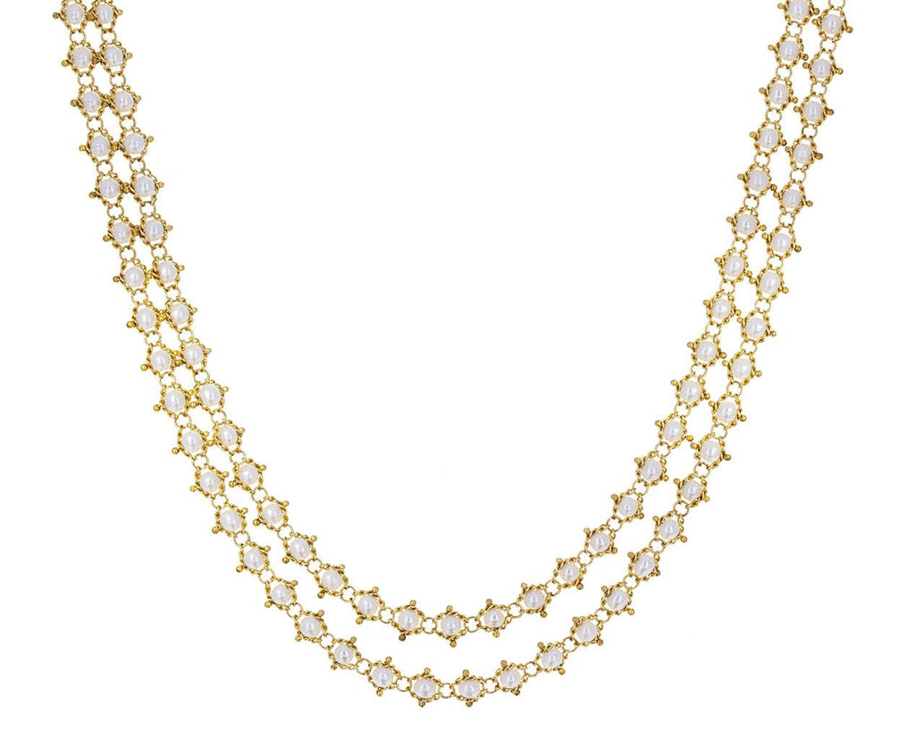 Long Pearl Textile Necklace - TWISTonline