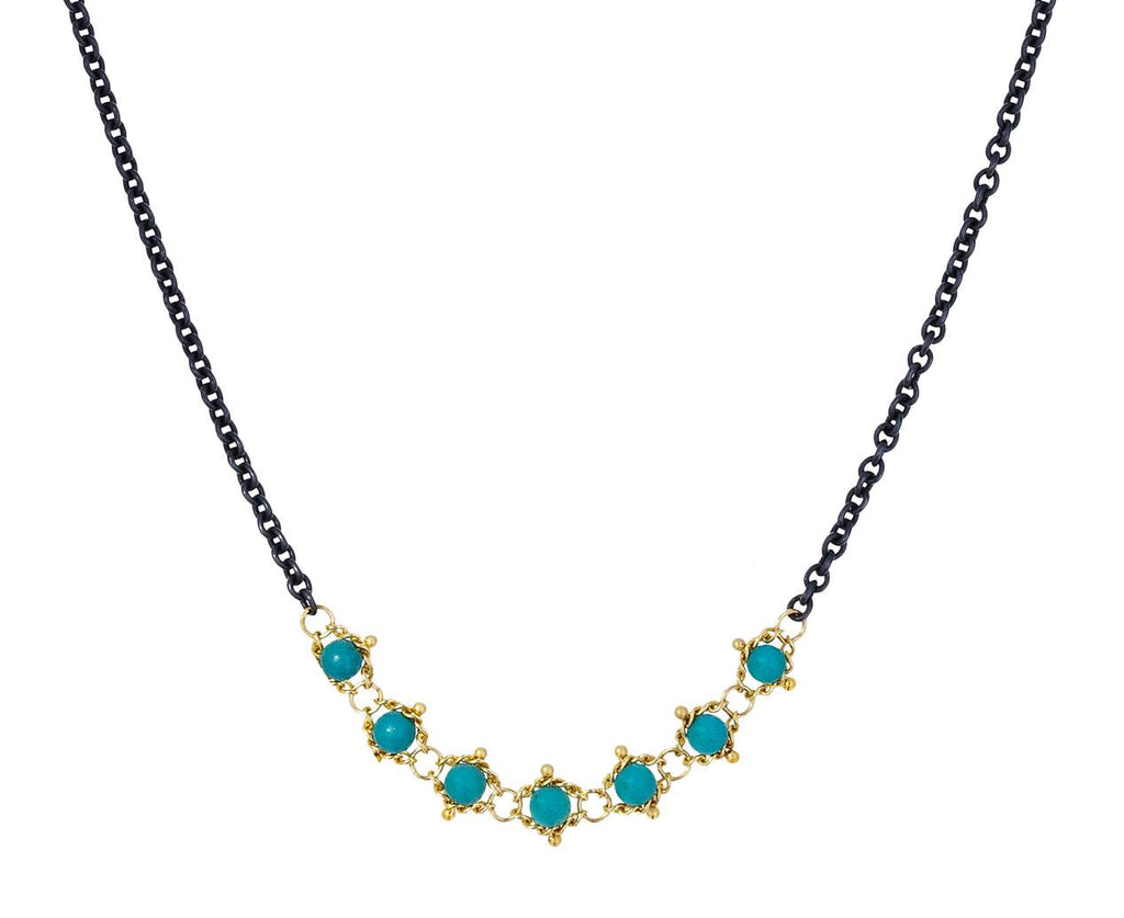 Turquoise Textile Station Necklace - TWISTonline