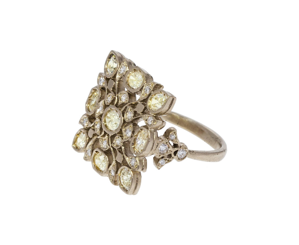 Pale Yellow Diamond Avesh Ring - TWISTonline