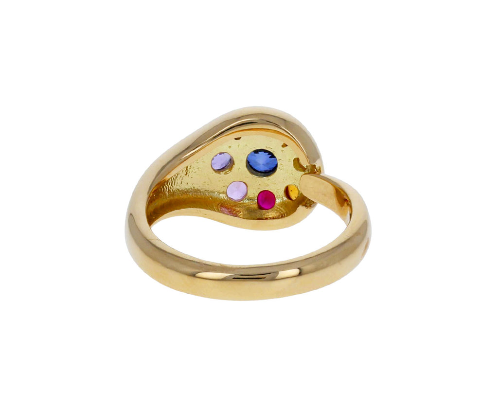 Rainbow Sapphire Medium Petal Ring