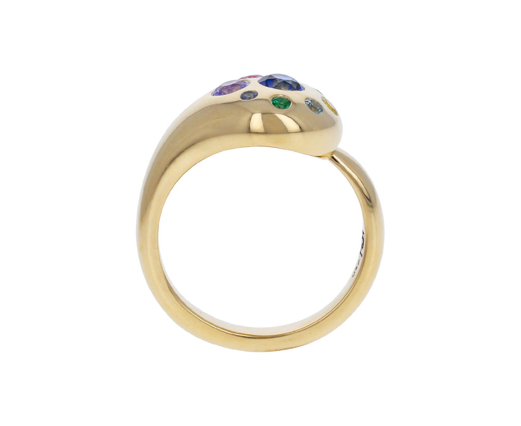 Rainbow Sapphire Medium Petal Ring