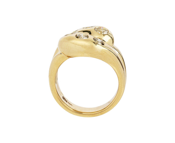 Champagne Diamond Knot Ring