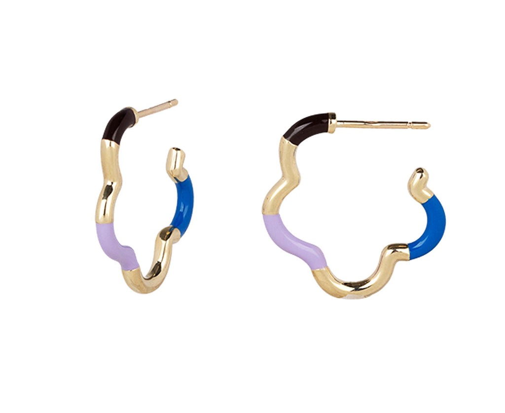 Bea Bongiasca B Multi Mini Hoop Earrings Side View