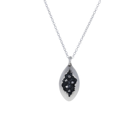 Oval Crater Diamond Pendant Necklace - TWISTonline
