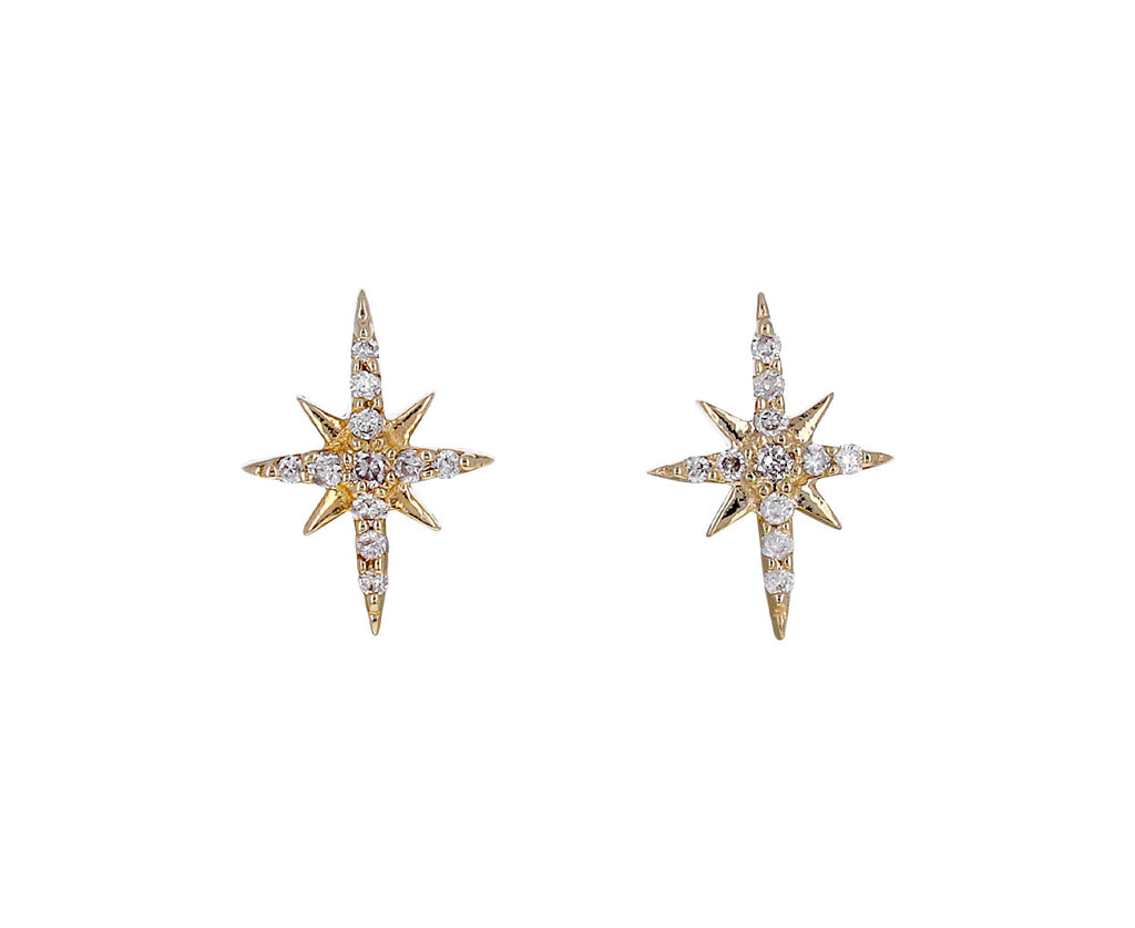 Diamond North Star Stud Earrings