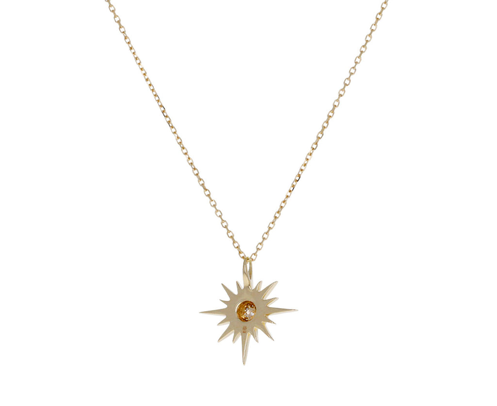 Star Sun and Diamond Pendant Necklace