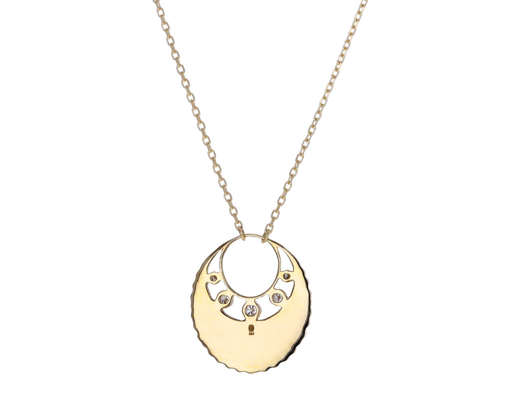 Sun and Open Crescent Pendant Necklace