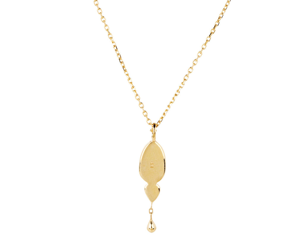 Celine Daoust Green Tourmaline and Diamond Dangle Pendant Necklace Back