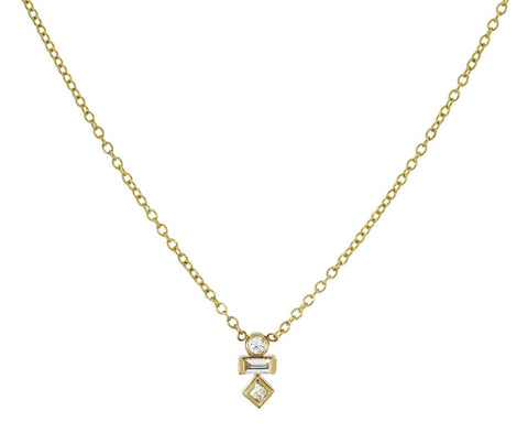 Mixed Diamond Pendant Necklace - TWISTonline